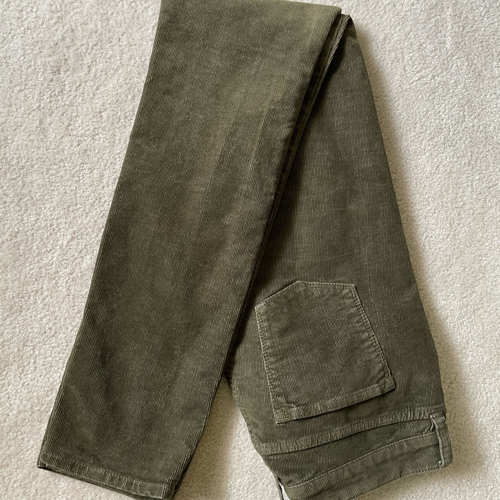 J Crew Olive Green High Rise Skinny Cord size 26